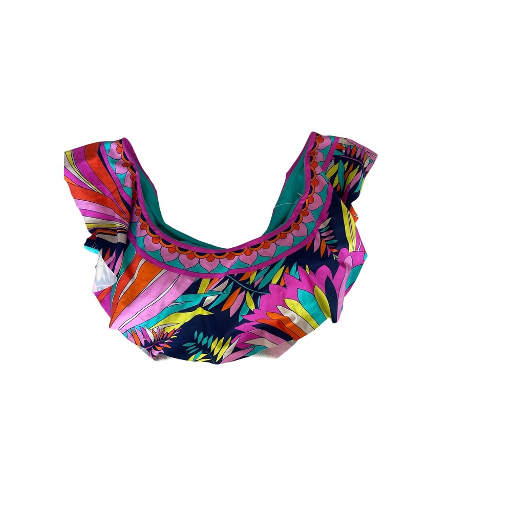 Trina Turk Paralia Ruffle Top NWOT Women's Size 8 - Picture 3 of 7